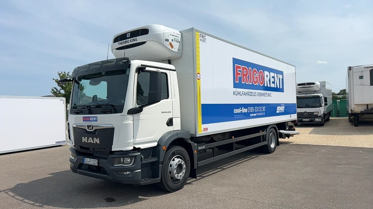 18,0to Tiefkühlaufbau, Frigo-Rent® Full-Service Miete, Einkammer mit verschiebbarer Quertrennwand inkl. Lüfter